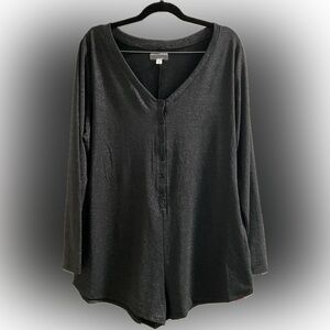 Black with silver sparkle long sleeve short romper